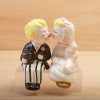 Bride and groom salt and pepper pots
