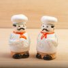 Chef salt and pepper pots