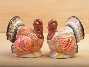 Turkey salt and pepper pots