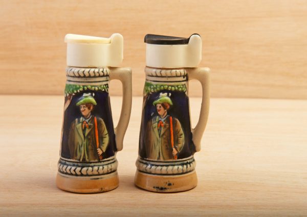 German stein salt and pepper pots